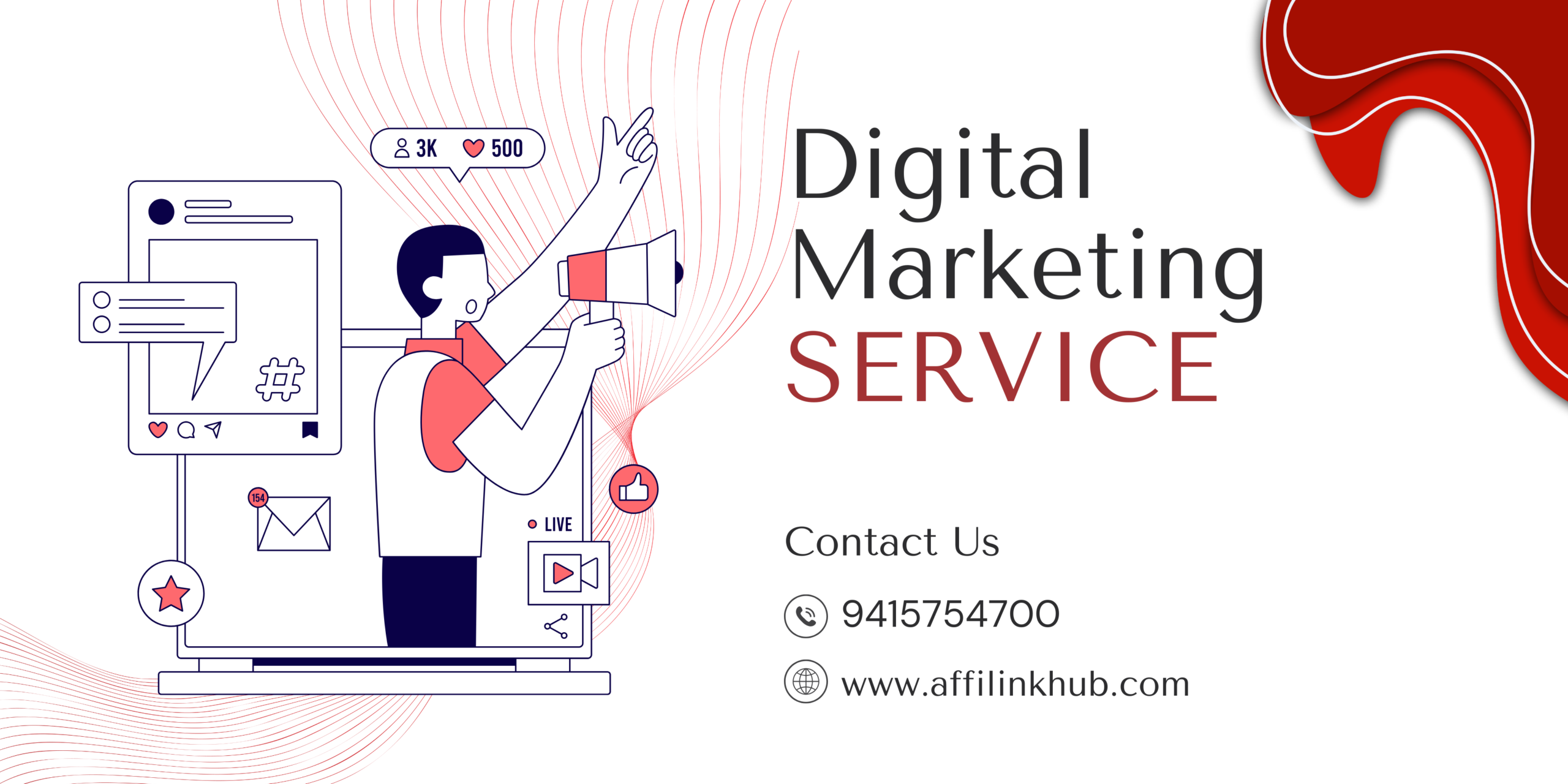 Red White Bold Illustrative Digital Marketing Banner (1)